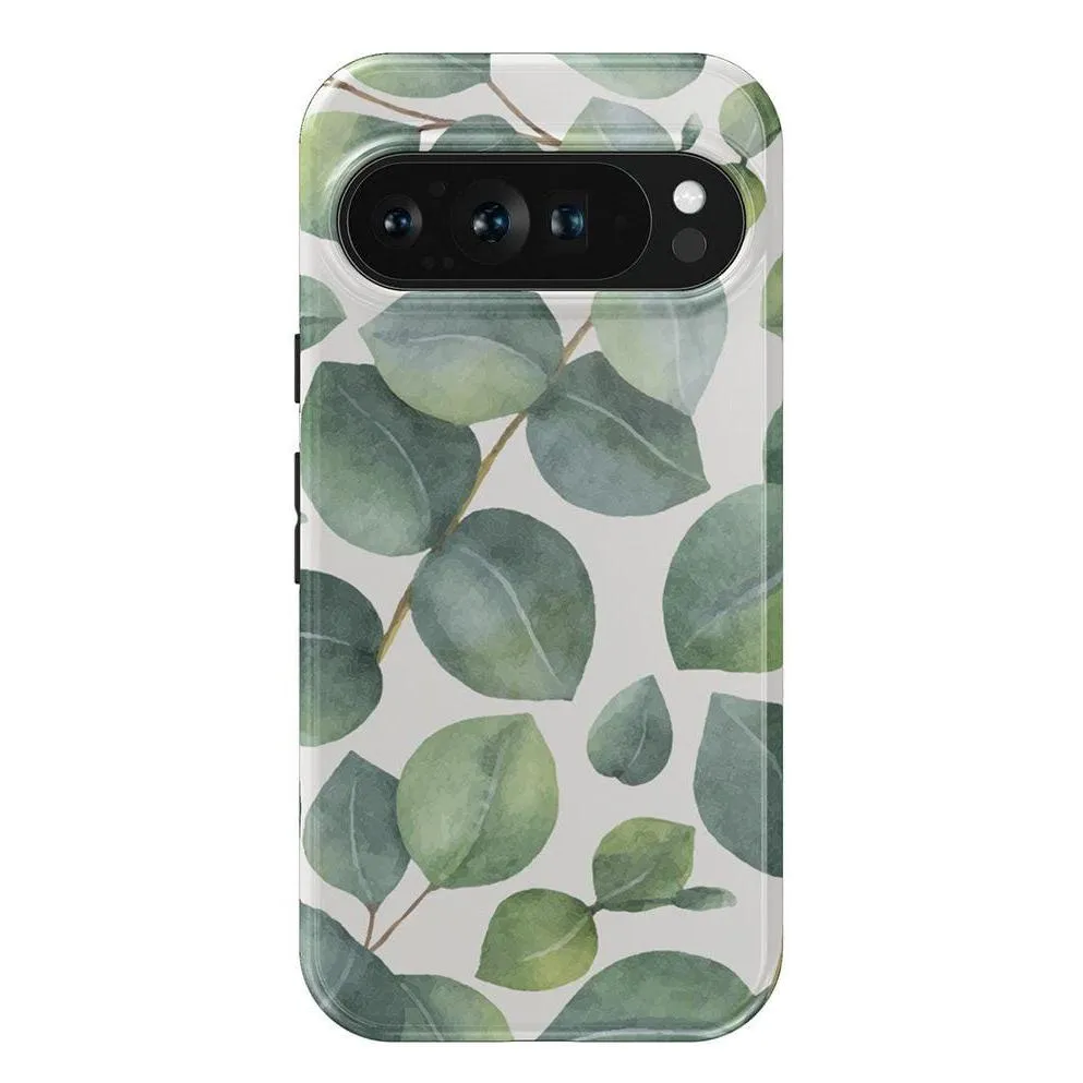 Leaf Me Alone | Green Floral Print Google Pixel Case