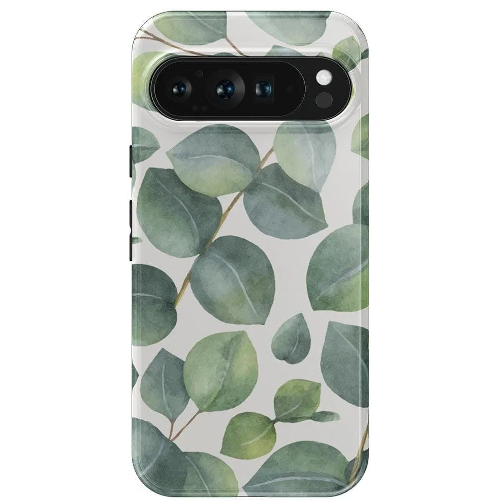 Leaf Me Alone | Green Floral Print Google Pixel Case