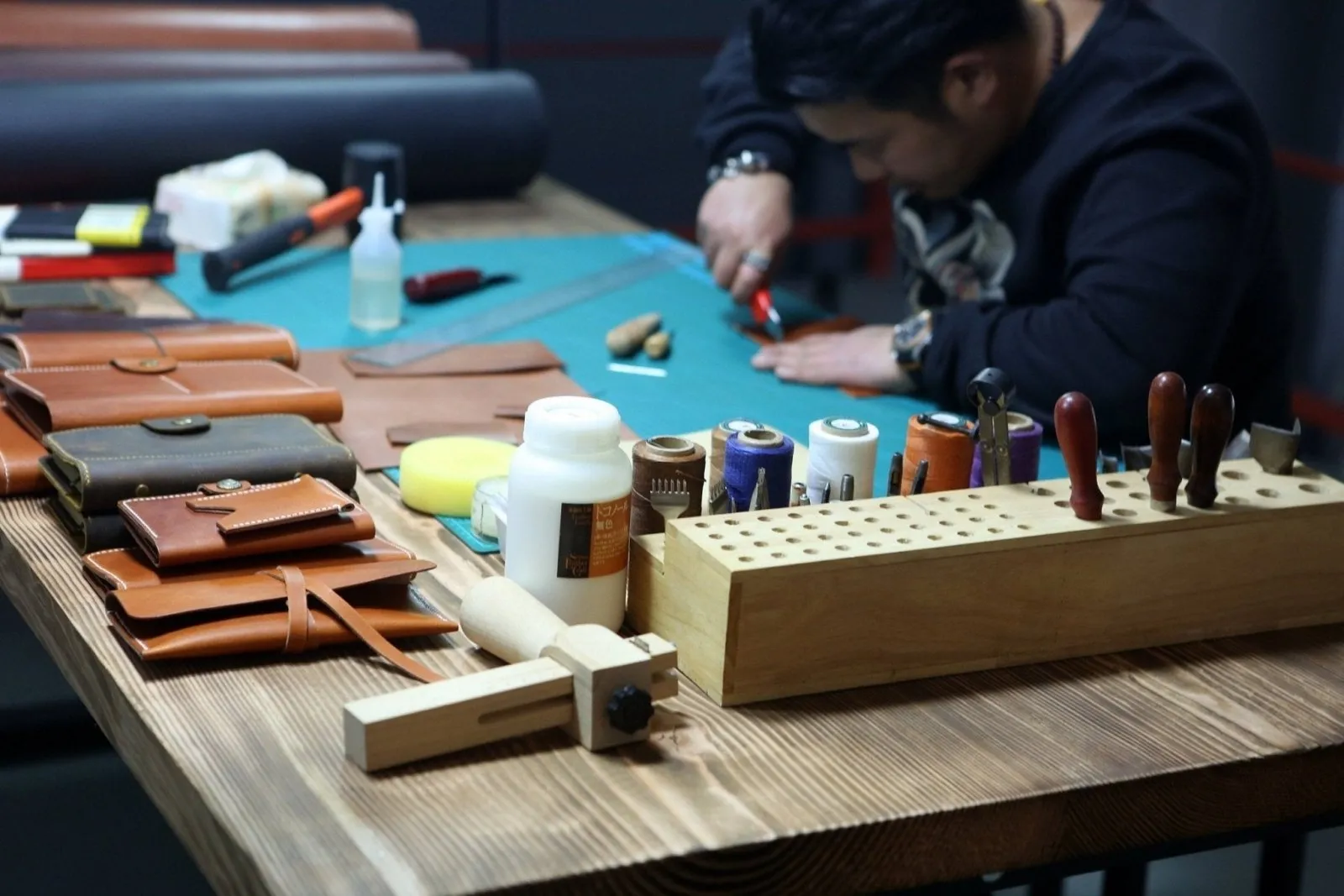 leather macbook charger pouch