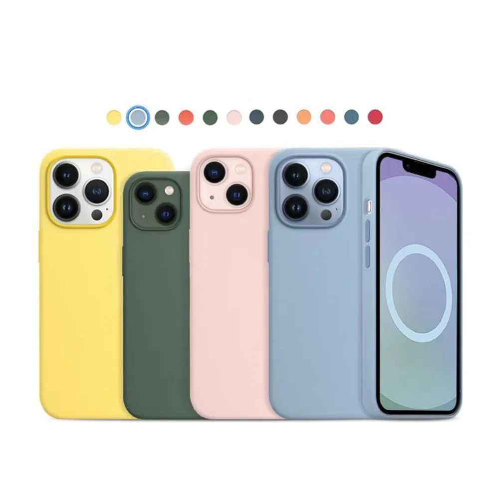 Liquid Silicone Phone Case Gel Rubber Full Body Protection Shockproof and Drop-resistant Apple iphone 13 Case