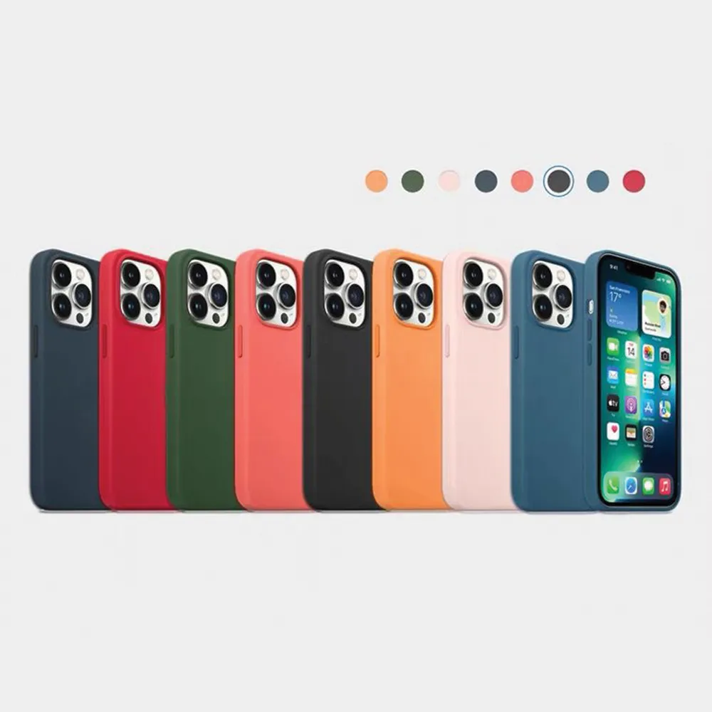 Liquid Silicone Phone Case Gel Rubber Full Body Protection Shockproof and Drop-resistant Apple iphone 13 Case