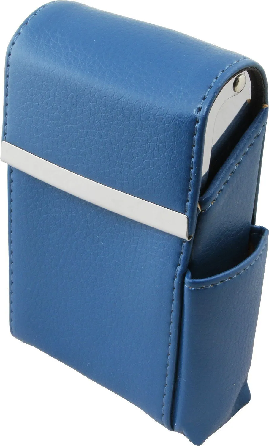Luxury Genuine Leather Black Flip Top Cigarette Case - Assorted Color Available