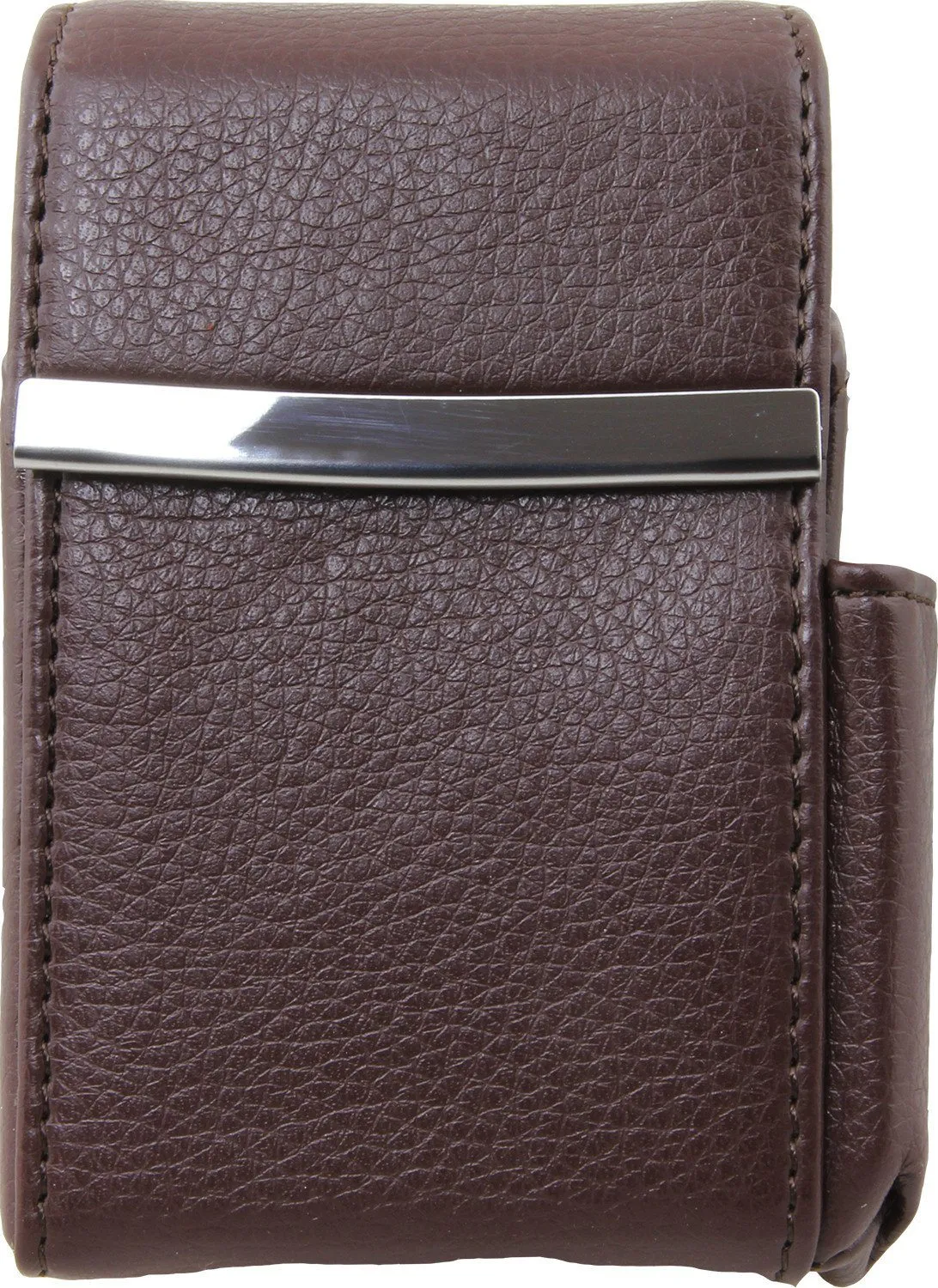 Luxury Genuine Leather Black Flip Top Cigarette Case - Assorted Color Available