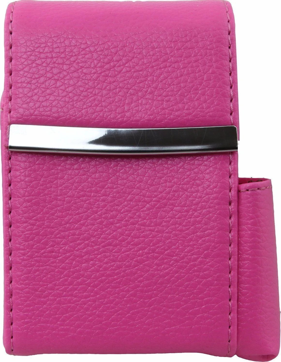 Luxury Genuine Leather Black Flip Top Cigarette Case - Assorted Color Available
