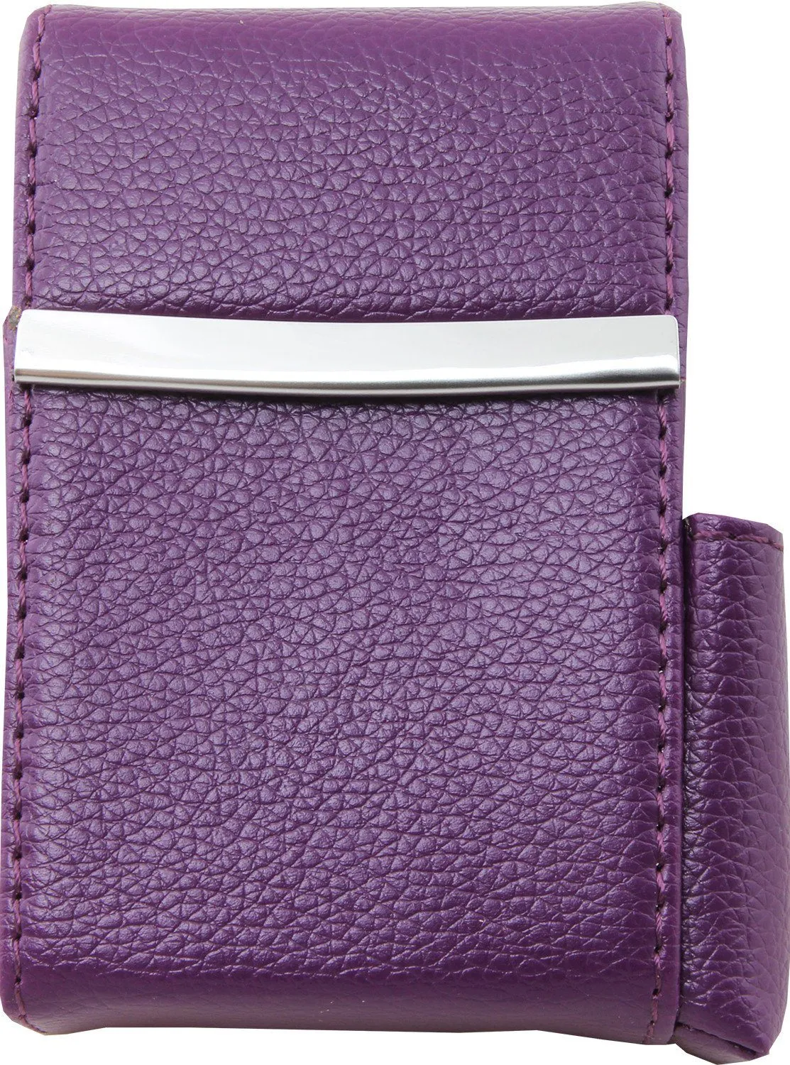 Luxury Genuine Leather Black Flip Top Cigarette Case - Assorted Color Available