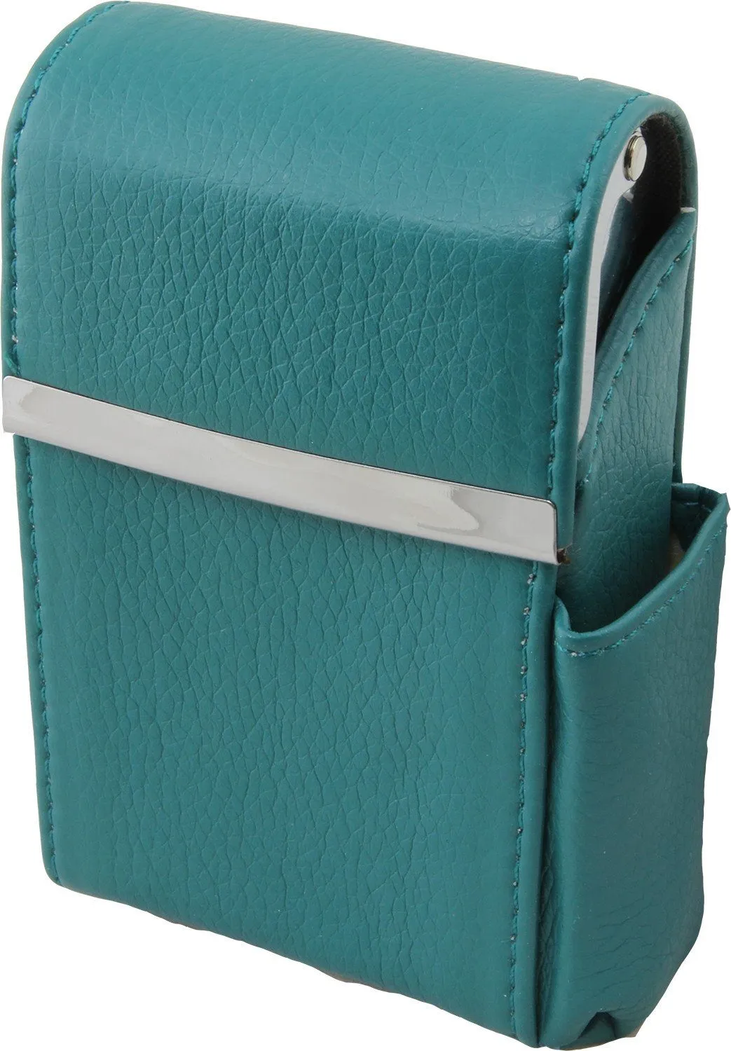 Luxury Genuine Leather Black Flip Top Cigarette Case - Assorted Color Available