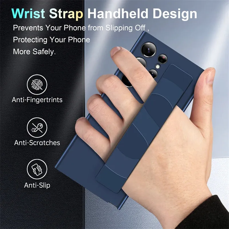 Luxury Silicone Elastic Wrist Strap Shockproof Phone Case