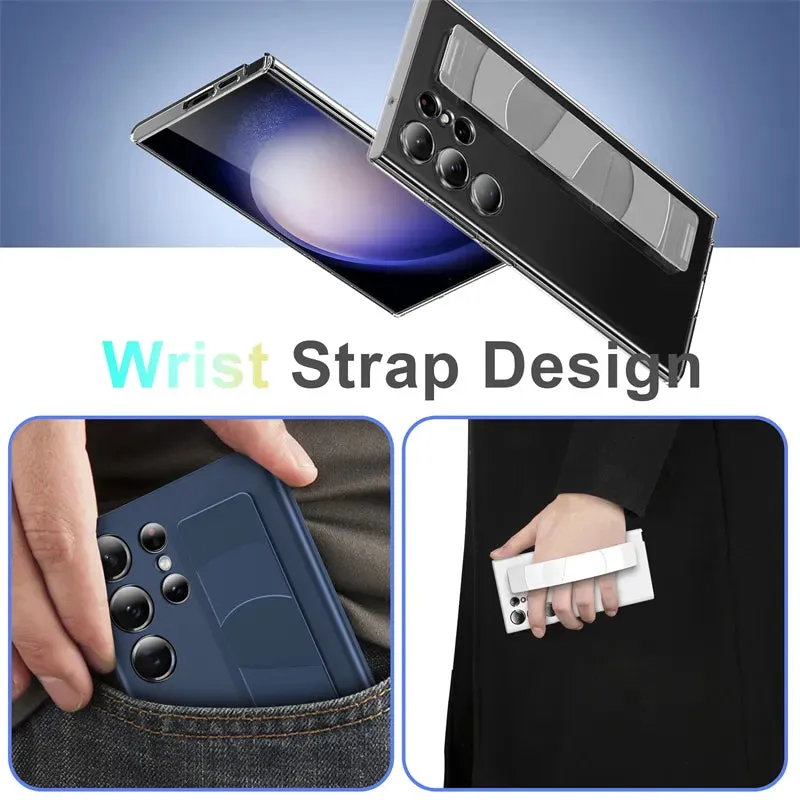 Luxury Silicone Elastic Wrist Strap Shockproof Phone Case
