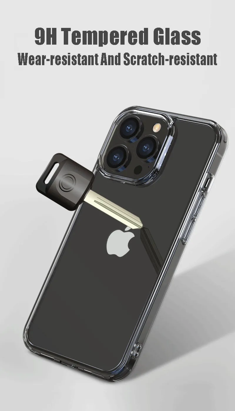 Luxury Tempered Glass Clear Case For iPhone 11 12 13 Pro XS Max 13Mini X XR Transparent Hard Case