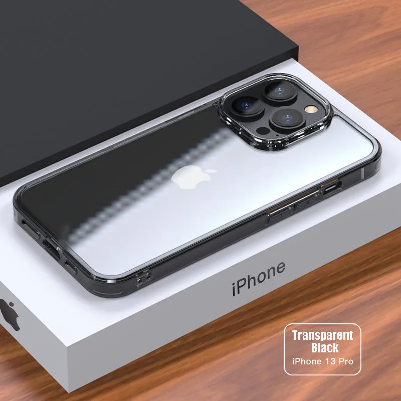 Luxury Tempered Glass Clear Case For iPhone 11 12 13 Pro XS Max 13Mini X XR Transparent Hard Case