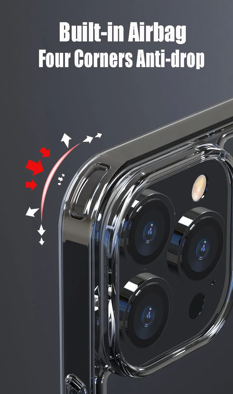 Luxury Tempered Glass Clear Case For iPhone 11 12 13 Pro XS Max 13Mini X XR Transparent Hard Case