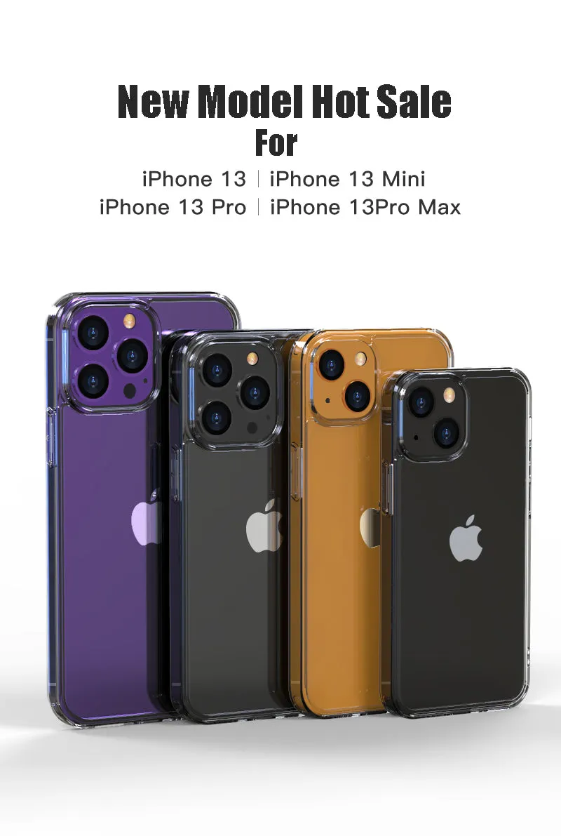 Luxury Tempered Glass Clear Case For iPhone 11 12 13 Pro XS Max 13Mini X XR Transparent Hard Case