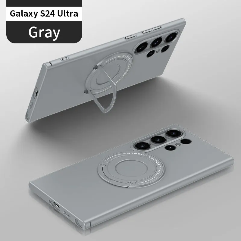Magnetic Magsafe Phone Case Retractable Hidden Stand For Samsung Galaxy S24 S23
