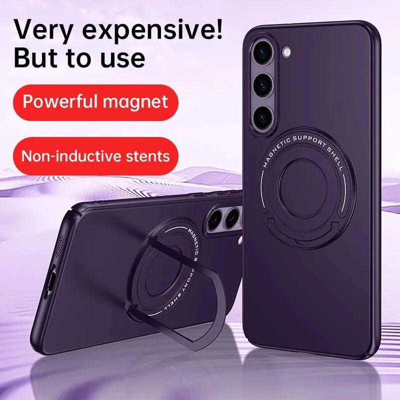 Magnetic Magsafe Phone Case Retractable Hidden Stand For Samsung Galaxy S24 S23