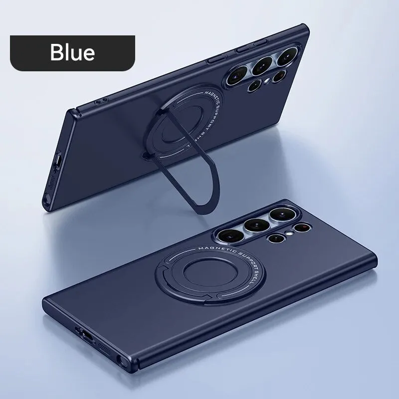 Magnetic Magsafe Phone Case Retractable Hidden Stand For Samsung Galaxy S24 S23