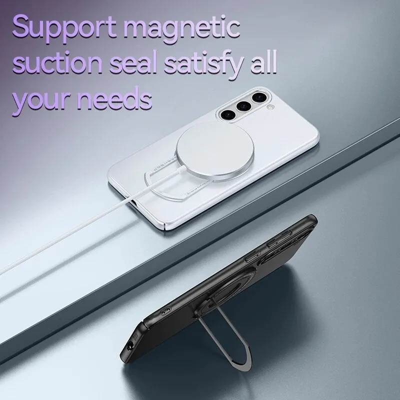 Magnetic Magsafe Phone Case Retractable Hidden Stand For Samsung Galaxy S24 S23