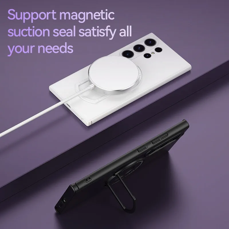 Magnetic Magsafe Phone Case Retractable Hidden Stand For Samsung Galaxy S24 S23