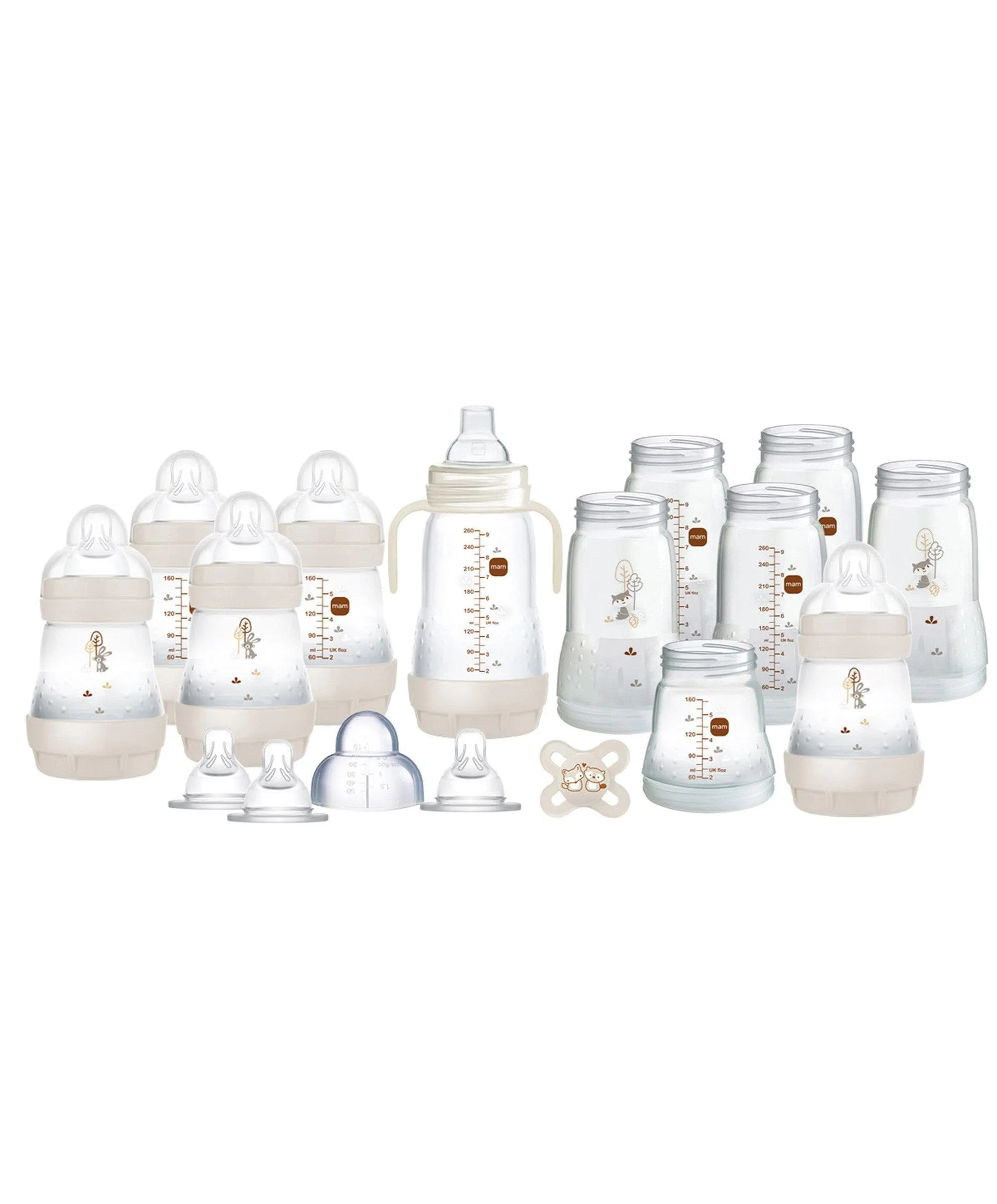 MAM Baby 6-in-1 Electric Steriliser & Large Bottle Starter Bundle - Matt Taupe