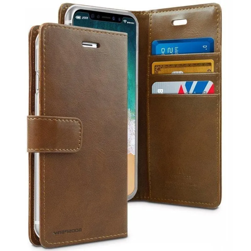 Mercury Blue Moon Diary Case for iPhone XS Max - Brown