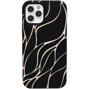 Midnight Ride | Black and Gold Metallic Waves Case