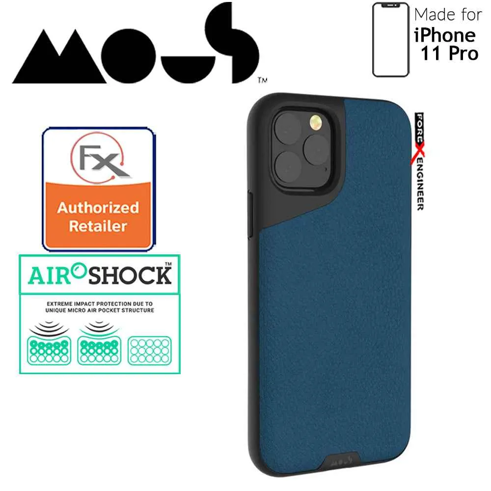 Mous Contour Colour for iPhone 11 Pro (Blue Leather)