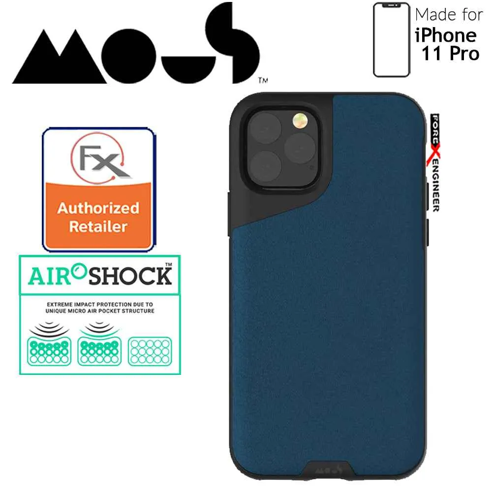 Mous Contour Colour for iPhone 11 Pro (Blue Leather)