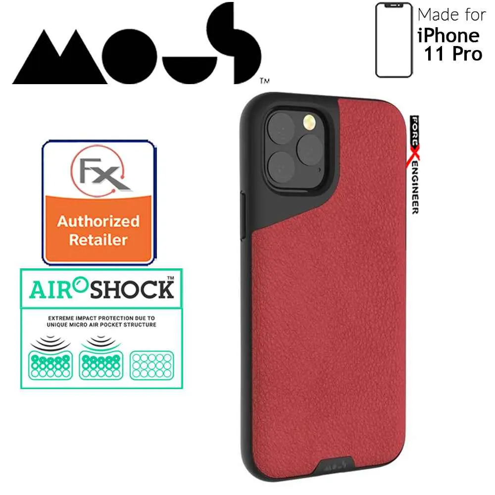Mous Contour Colour for iPhone 11 Pro (Red Leather)