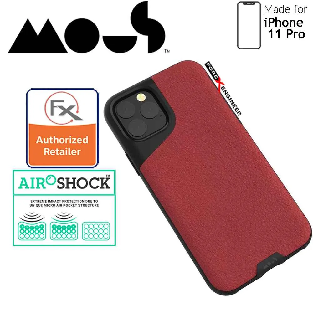 Mous Contour Colour for iPhone 11 Pro (Red Leather)