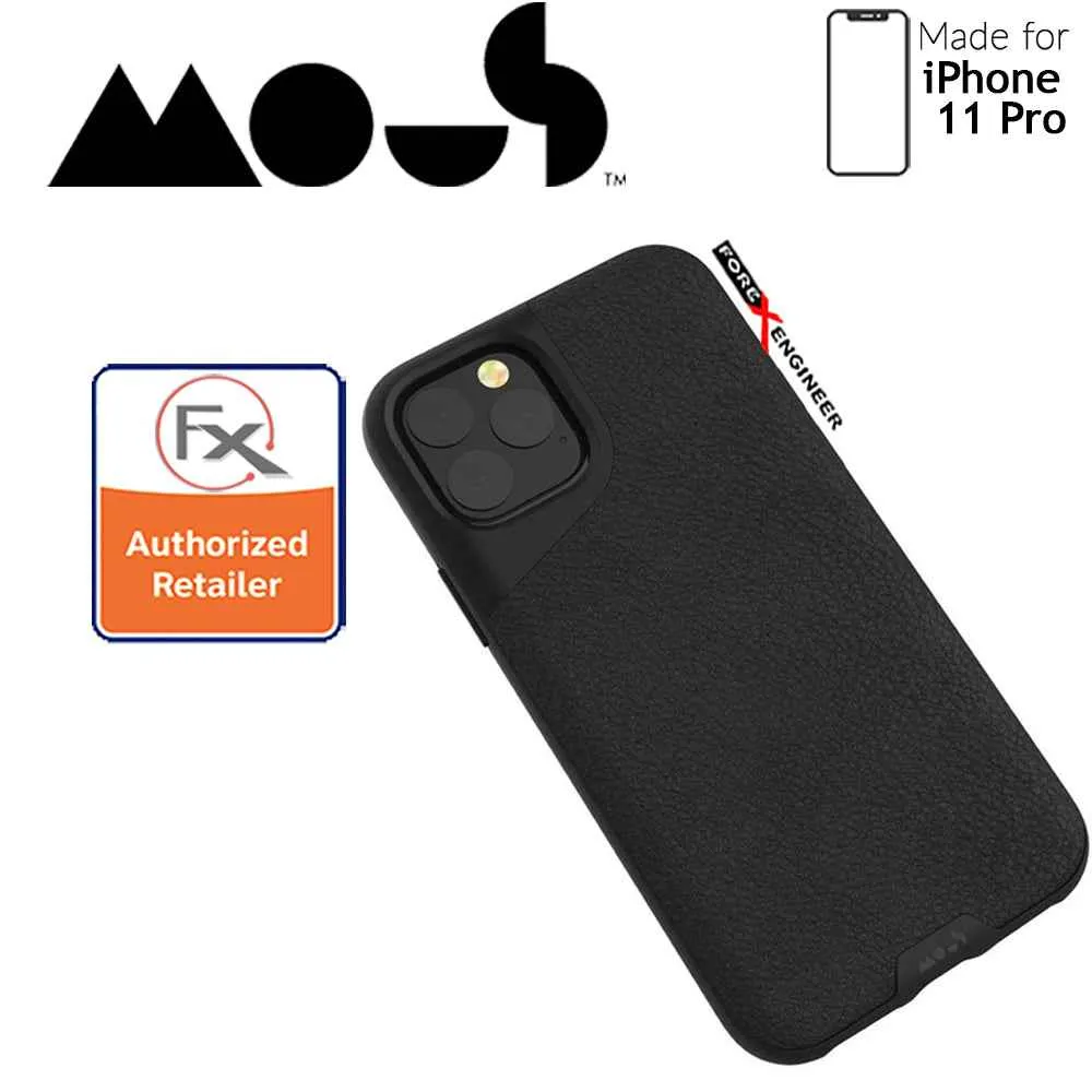Mous Contour for iPhone 11 Pro (Black Leather)