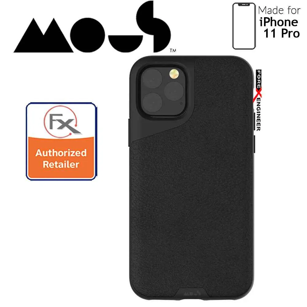 Mous Contour for iPhone 11 Pro (Black Leather)