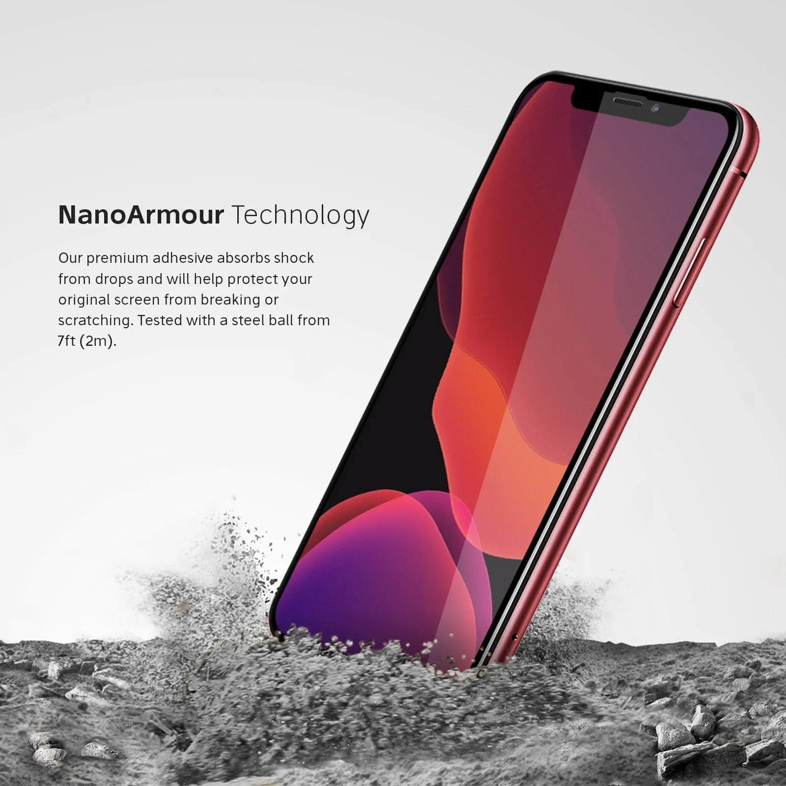 NanoArmour 3D Screen Protector iPhone X / XS Antimicrobial Edge-to-Edge