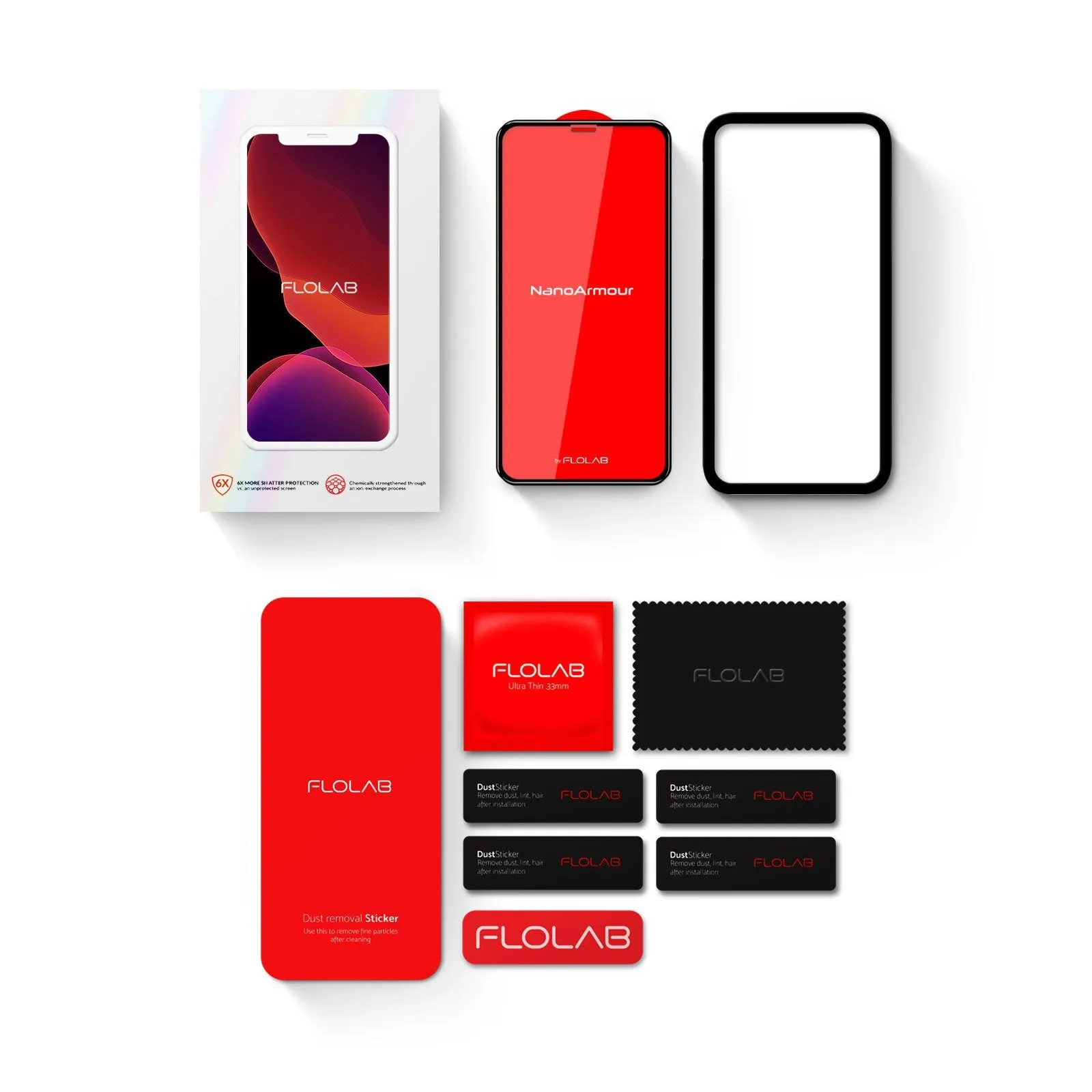 NanoArmour 3D Screen Protector iPhone X / XS Antimicrobial Edge-to-Edge