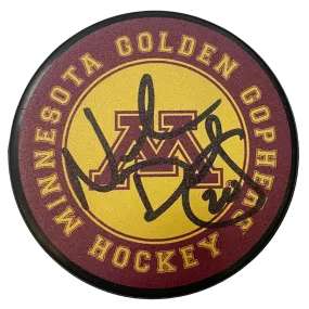 Natalie Darwitz Autographed Minnesota Golden Gophers Logo Puck