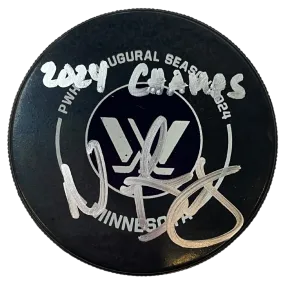 Natalie Darwitz Autographed PWHL Minnesota Official Game Puck