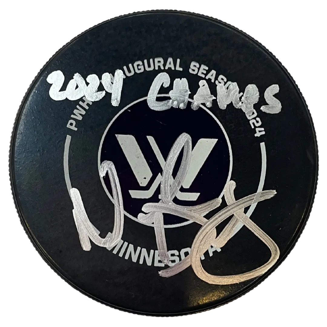 Natalie Darwitz Autographed PWHL Minnesota Official Game Puck