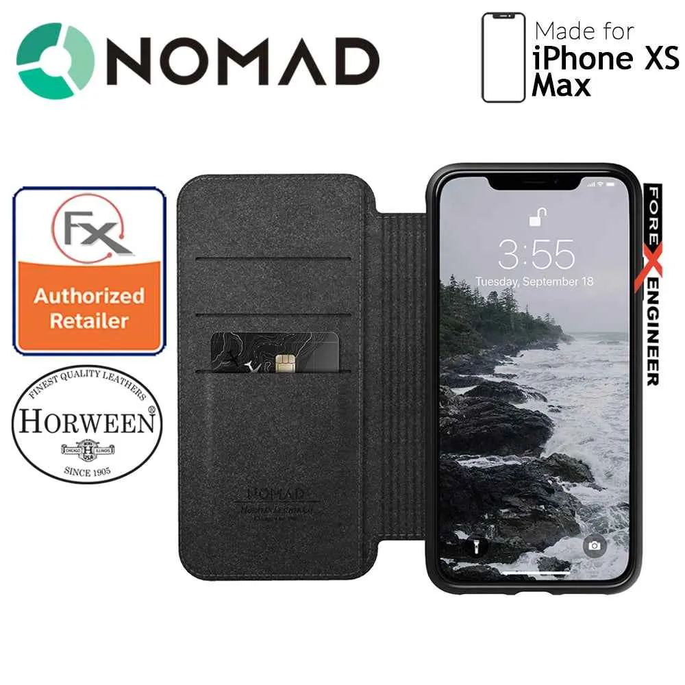 Nomad Leather Folio Case for iPhone Xs Max - Black