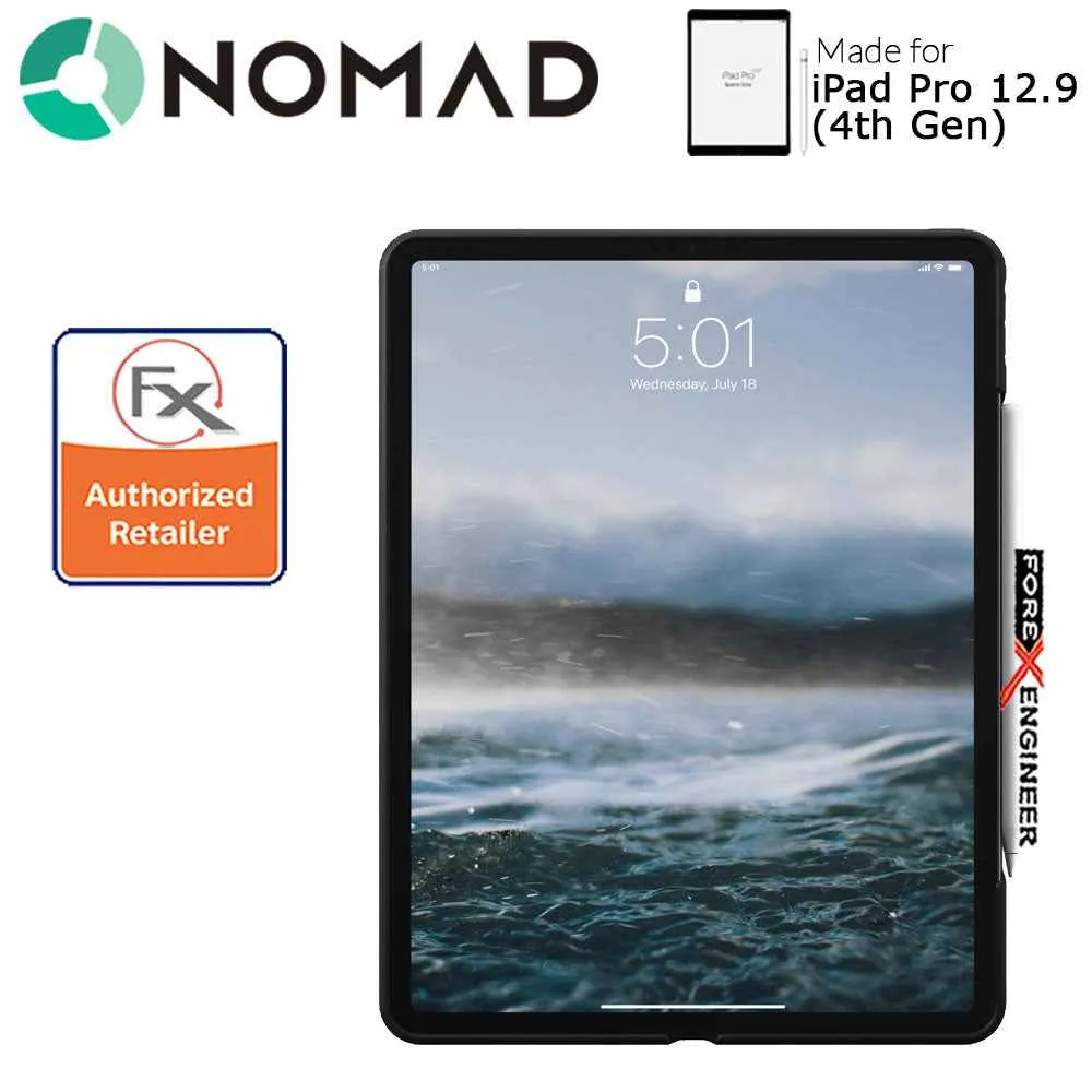 Nomad Rugged Case for iPad Pro 12.9 inch ( 2020 ) 4th Gen ( Dark Grey ) ( Barcode : 856500019284 )