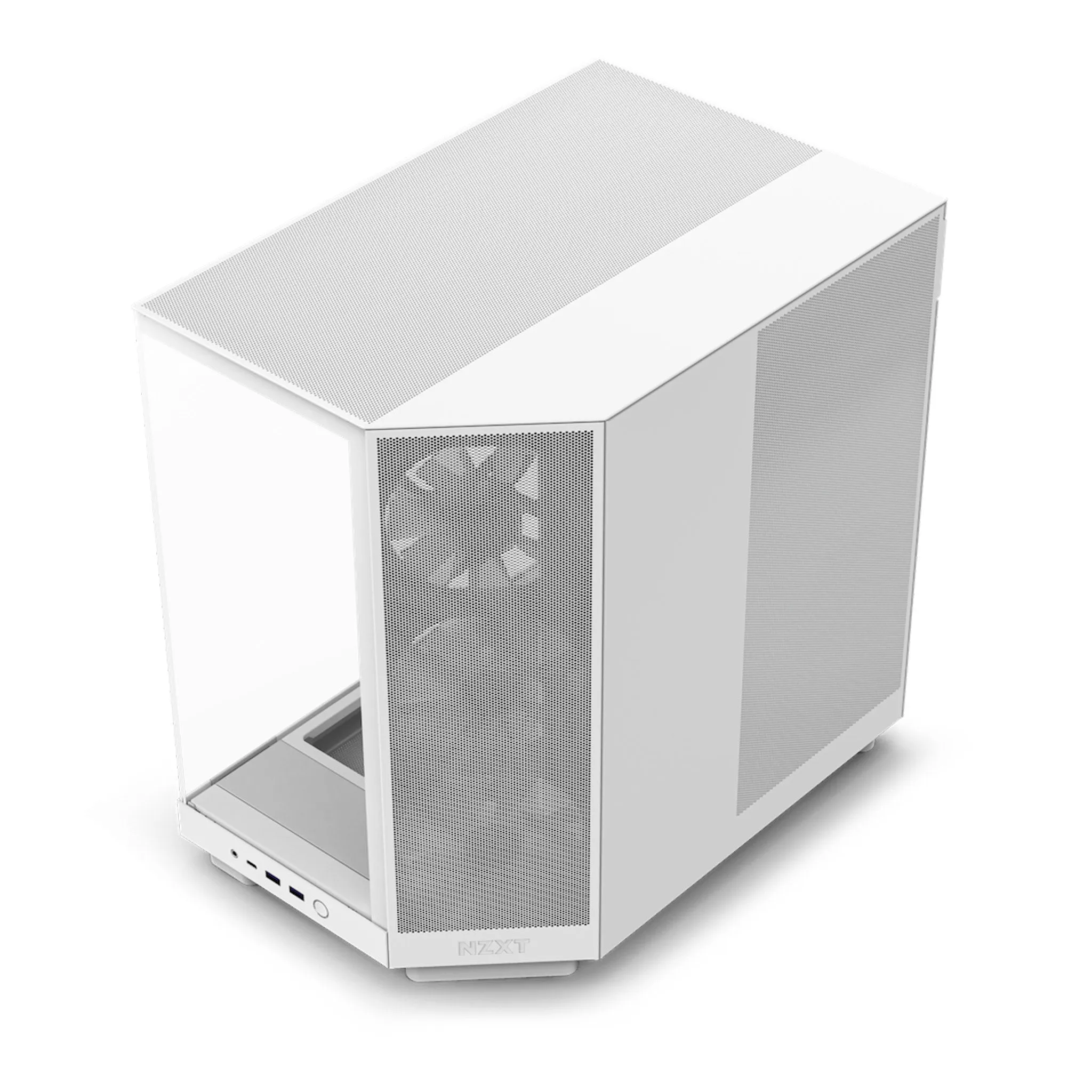 NZXT CC-H61FW-R1 H6 Flow RGB Mid-Tower Dual-Chamber Airflow ATX Case - White