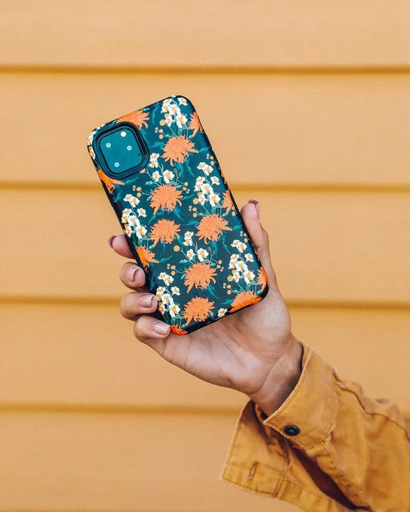 Off Tropic Floral | Exotic Orange Flower Samsung Case