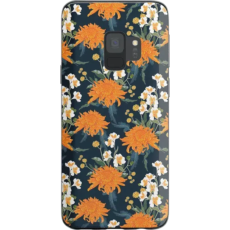 Off Tropic Floral | Exotic Orange Flower Samsung Case