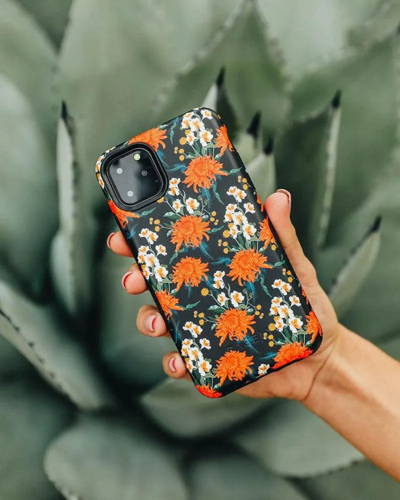 Off Tropic Floral | Exotic Orange Flower Samsung Case