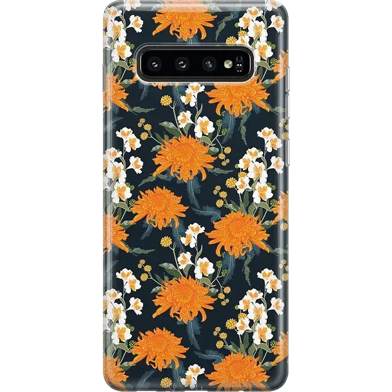 Off Tropic Floral | Exotic Orange Flower Samsung Case