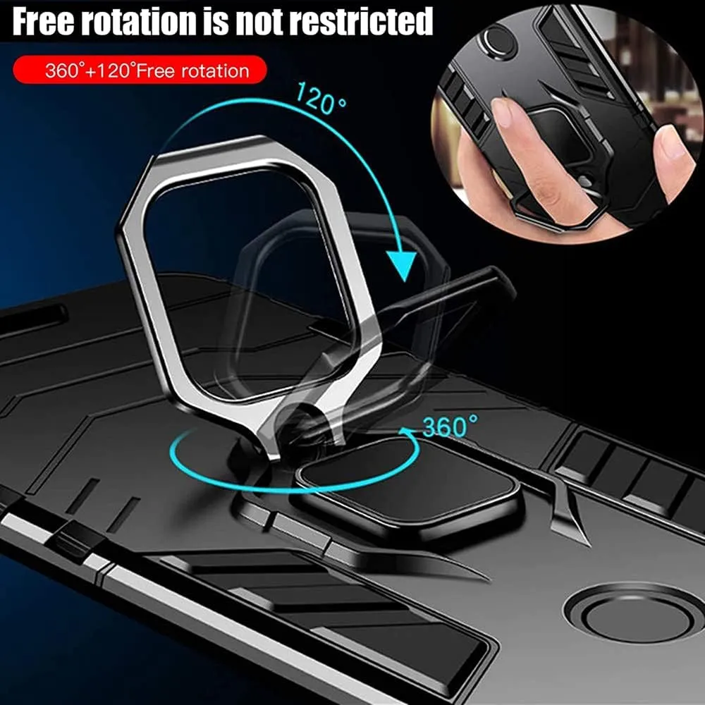 OnePlus 11 Case 2 in 1 Shockproof Defender Kickstand Dual Layer Bumper Hard Back Case Cover Black