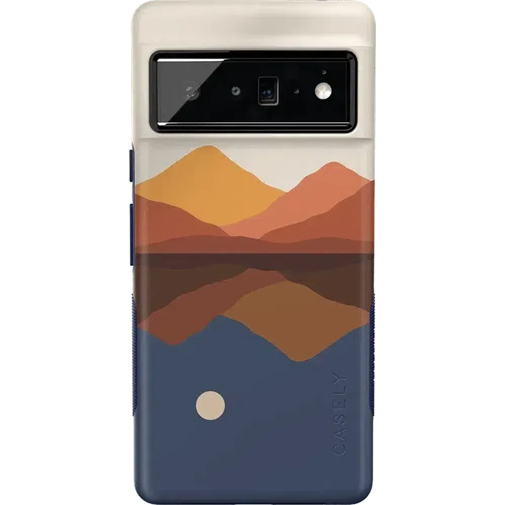 Opposites Attract | Day & Night Colorblock Mountains Google Pixel Case