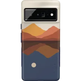 Opposites Attract | Day & Night Colorblock Mountains Google Pixel Case