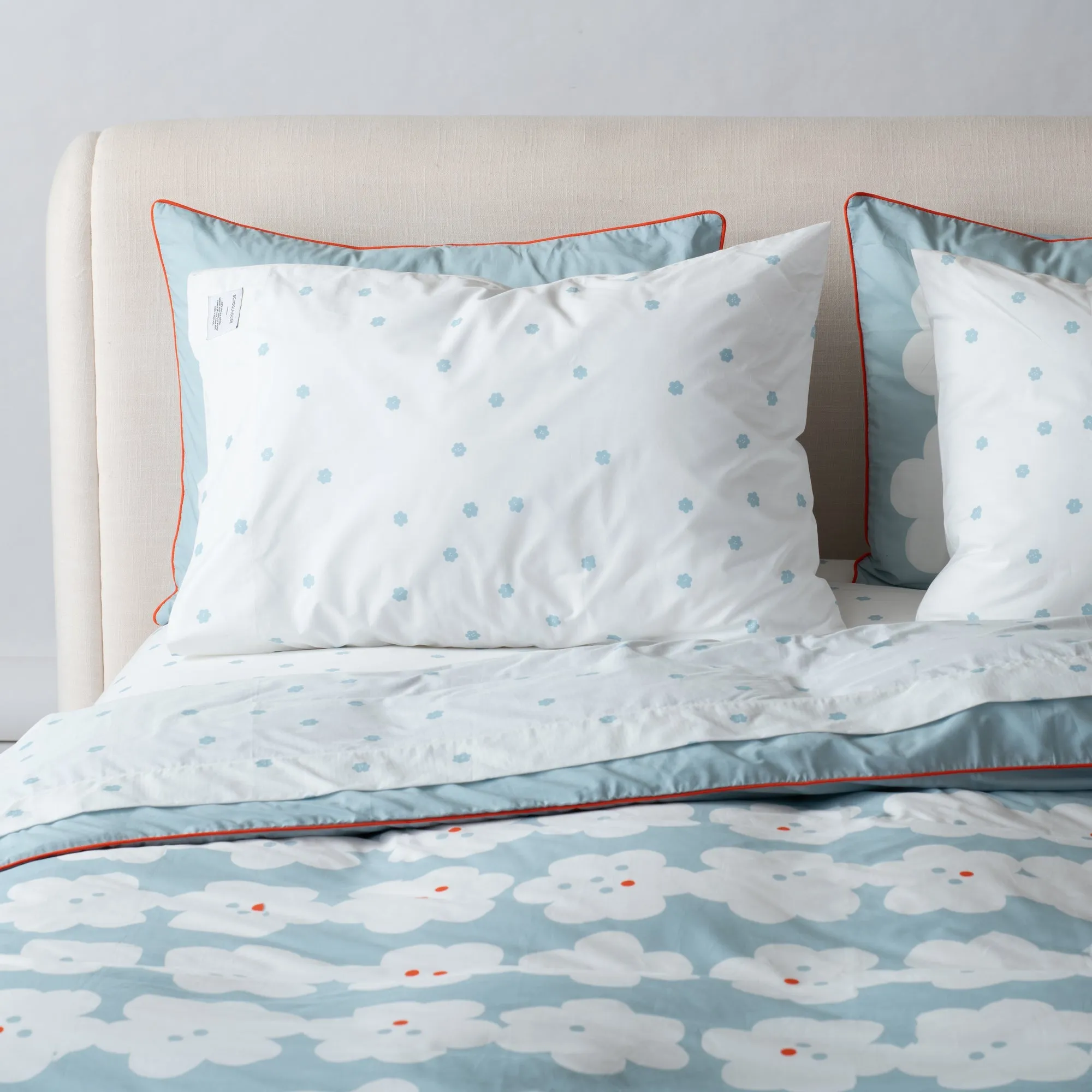 Paper Flower Pillow Cases, Set of 2
