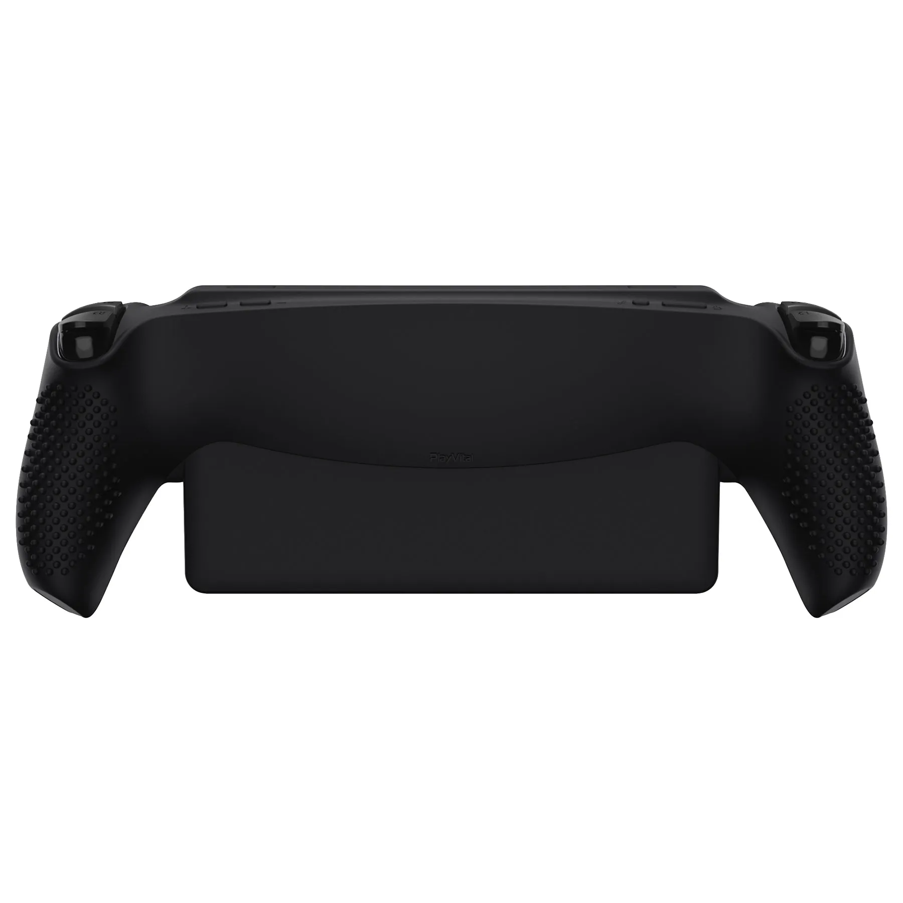 PlayVital 3D Studded Edition Anti-Slip Silicone Protective Case with Thumb Grips for PS Portal Remote Player - Black - CYRPFP001