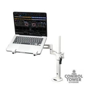 ProX XZF-LTARM PKG WH White Articulating Laptop Tray Arm Pole for Control Tower White Finish