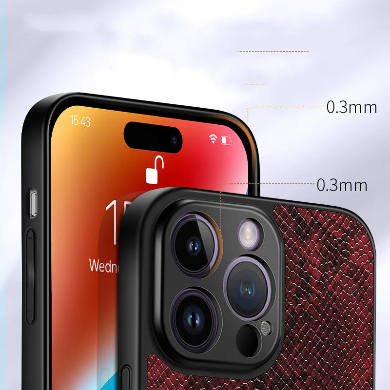 Python-patterned Mobile Phone Case With Fine Holes To Prevent Falling