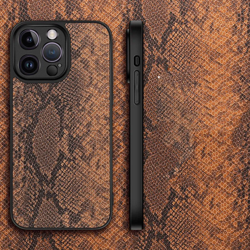 Python-patterned Mobile Phone Case With Fine Holes To Prevent Falling